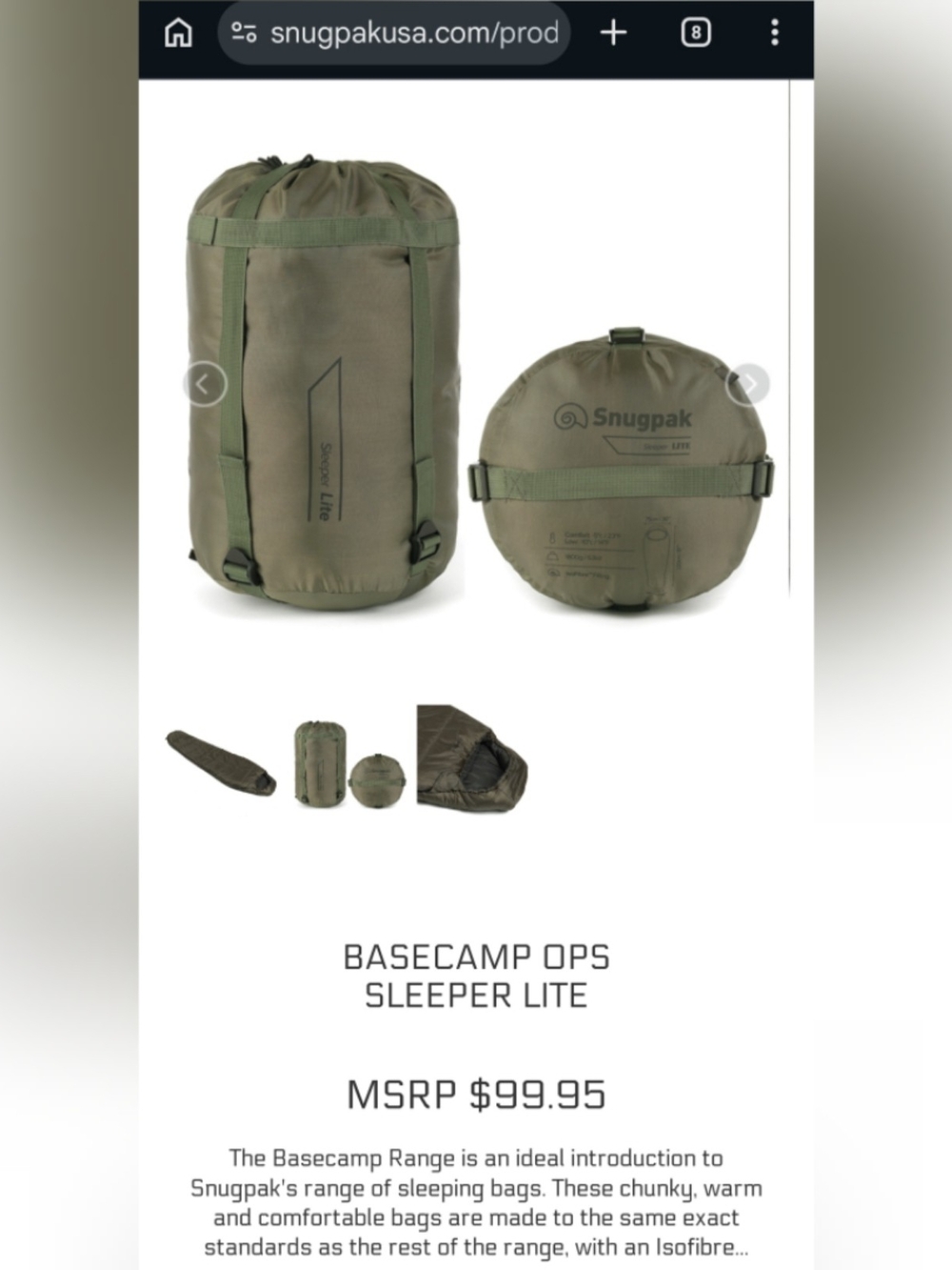 Snugpak Sleeping Bag